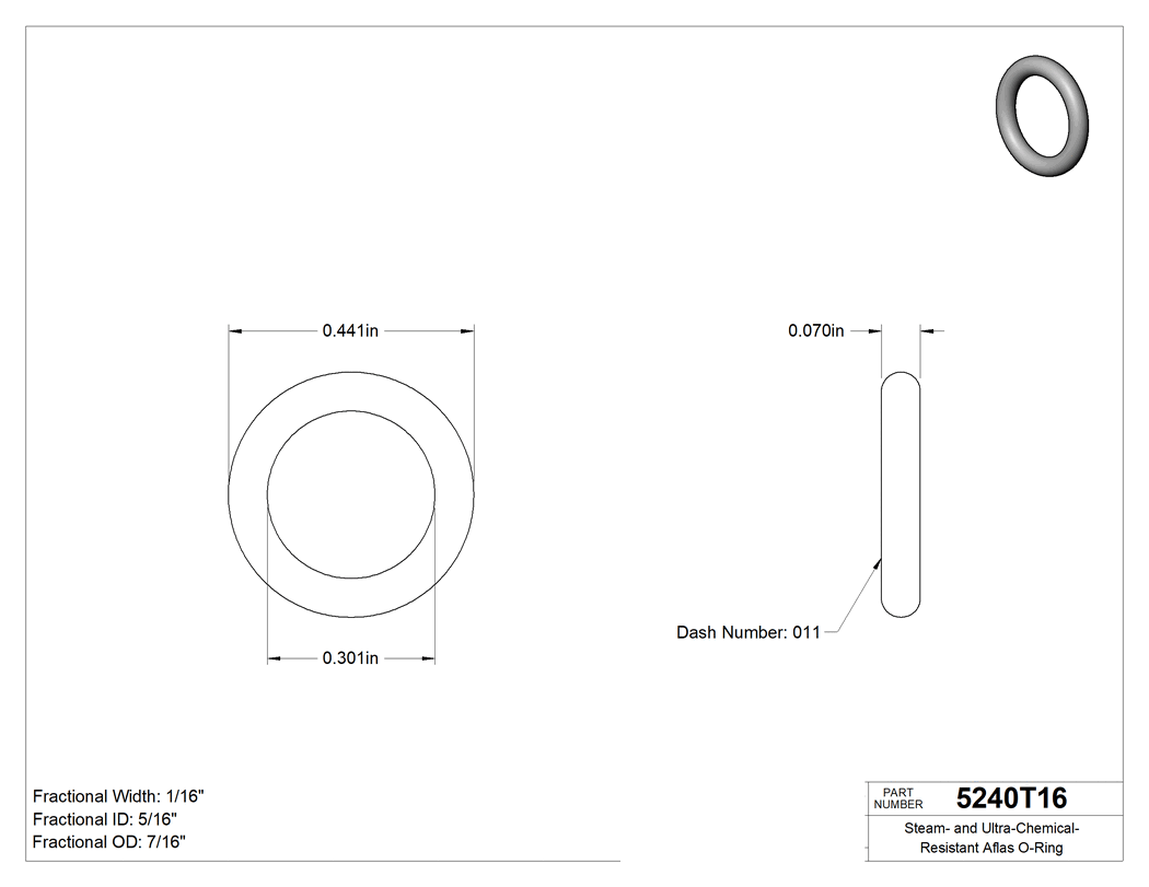 Technical drawing - 5240T16